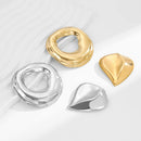 Loe | Stainless Steel Geometric Brooch New Plated 18k Gold Clothing Accessories High Quality Irregular Jewelry