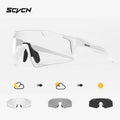 SCVCN UV400 Photochromic Cycling Glasss Sports Running Sunglasses Men Outdoor Drving Bicycle Goggles MTB Eyewear 1 Lens