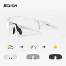 SCVCN UV400 Photochromic Cycling Glasss Sports Running Sunglasses Men Outdoor Drving Bicycle Goggles MTB Eyewear 1 Lens