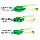 5G 8G 13G Frog Fishing Lures set Trolling Silicone Bait with Fishing Hooks Catfish Top Water Soft Plastic Artificial Frog Bait