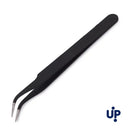 Tweezers, Precision Black DIY Tweezers for Nail Art and Eyelash Extensions Beauty Tools