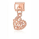 Hapiship New Original Daisy Fashion Rose Flower Heart Flower Envelope Charm Italian Links Fit 9mm Bracelet Jewelry Making DJ375