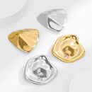 Loe | Stainless Steel Geometric Brooch New Plated 18k Gold Clothing Accessories High Quality Irregular Jewelry