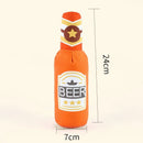Plush Dog Toys Beer Bottle Shaped for Small & Large Dogs Bite Resistant Clean Teeth with Squeaky Interactive Function Pet Suppl