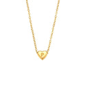 Ladies Minimalist Small Love Initial Necklace Jewelry Stainless Steel 18k Gold Plated Mini Heart Shape Letter Pendant Necklace