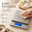 Digital Kitchen Scale Stainless Steel Food Scale with LCD Display for Precise Weighing of Cooking Ingredients Diet