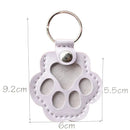 Pet Hair Keepsake Keychain Leather Memorial Locket for Storing Dog Cat Fur, Cute Pet Loss Gift, Remembrance Key Ring Bag Charm