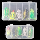 5G 8G 13G Frog Fishing Lures set Trolling Silicone Bait with Fishing Hooks Catfish Top Water Soft Plastic Artificial Frog Bait