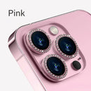 Glitter Camera Lens Protector For iPhone 15 Pro Max 14 11 12 13 Mini 9H Tempered Glass Screen Protector Cover Film Metal Ring