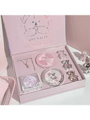 ART VALUE 7PC Makeup Sets Include 3 Colors Matte Lip Mud,1 Pressed Powder,1 Blush,1 Eyes Palette,1 Necklace Beauty Makeup Sets