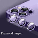 Glitter Camera Lens Protector For iPhone 15 Pro Max 14 11 12 13 Mini 9H Tempered Glass Screen Protector Cover Film Metal Ring