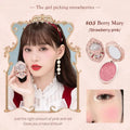 Flower Knows Strawberry Rococo Series Embossed Blush 5g Blush Powder Berry Mary Blusher Palette Makeup Profesional