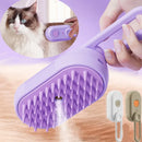 Steamed dog brush with essential oil Electric Spray Cat Hair Brush 3 in1 Dog Steamer Brush for Massage Pet Grooming Removing