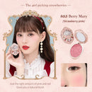 Flower Knows Strawberry Rococo Series Embossed Blush 5g Blush Powder Berry Mary Blusher Palette Makeup Profesional