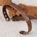 Vintage European and American style magnetic energy wristband bracelet, antique copper magnetic trendy accessory