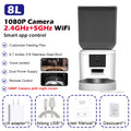 5G Automatic Cat Feeder With 1080p Camera Video WiFi Cat Food Dispenser Pet Smart Voice Recorder Remote Control Pet Auto Feeder