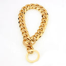 Gold Chain Dog Collar 15mm Wide Heavy Duty Metal Cuban Link Dog Slip Chain Collar Dog Necklace Fashion Pet Jewelry Accessories