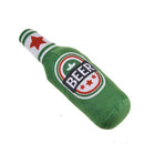 Plush Dog Toys Beer Bottle Shaped for Small & Large Dogs Bite Resistant Clean Teeth with Squeaky Interactive Function Pet Suppl