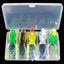 5G 8G 13G Frog Fishing Lures set Trolling Silicone Bait with Fishing Hooks Catfish Top Water Soft Plastic Artificial Frog Bait