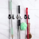 Stainless Steel Wall Mounted Mop Storage Rack No Nail Broom Holder Waterproof Household Organizer for Bathroom Kitchen