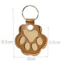 Pet Hair Keepsake Keychain Leather Memorial Locket for Storing Dog Cat Fur, Cute Pet Loss Gift, Remembrance Key Ring Bag Charm