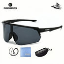 ROCKBROS New Large Lens Riding Windproof Sunglasses, Mountain Bike Glasses, Hiking Camping Fishing Mountaineering UV400 Goggles