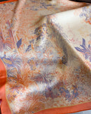 2026 New Silk Square Scarf Women Headscarf Foulard Bandana Pink Floral Print Neckerchief Soft Head Scarves Female Hijab Neck Tie