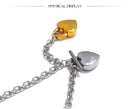 Yhpup 50cm Valentine's Day Gift Stainless Steel Heart Love Pendant Chain Necklace Gold Silver Color Charm Fashion Jewelry Gift