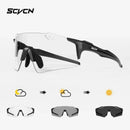 SCVCN UV400 Photochromic Cycling Glasss Sports Running Sunglasses Men Outdoor Drving Bicycle Goggles MTB Eyewear 1 Lens