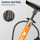 Bike Pump with Gauge Multi-functional Inflator for Bicycles and Cars 160PSI with High-Pressure Gauge and 3-in-1 Nozzle Air Pump