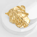 Loe | Stainless Steel Geometric Brooch New Plated 18k Gold Clothing Accessories High Quality Irregular Jewelry