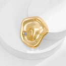 Loe | Stainless Steel Geometric Brooch New Plated 18k Gold Clothing Accessories High Quality Irregular Jewelry