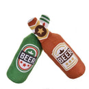 Plush Dog Toys Beer Bottle Shaped for Small & Large Dogs Bite Resistant Clean Teeth with Squeaky Interactive Function Pet Suppl
