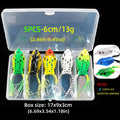 5G 8G 13G Frog Fishing Lures set Trolling Silicone Bait with Fishing Hooks Catfish Top Water Soft Plastic Artificial Frog Bait