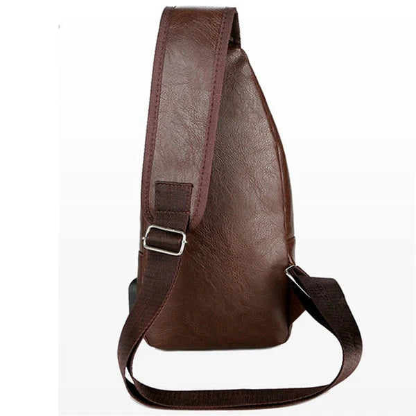 Bolsa Masculina Transversal de Couro